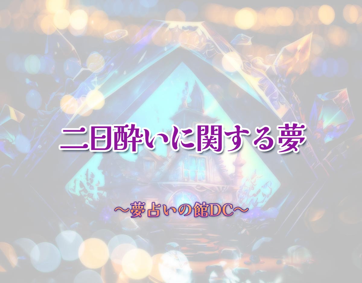 「二日酔いに関する夢」の意味とは？【夢占い】恋愛運、仕事運まで徹底分析を解説