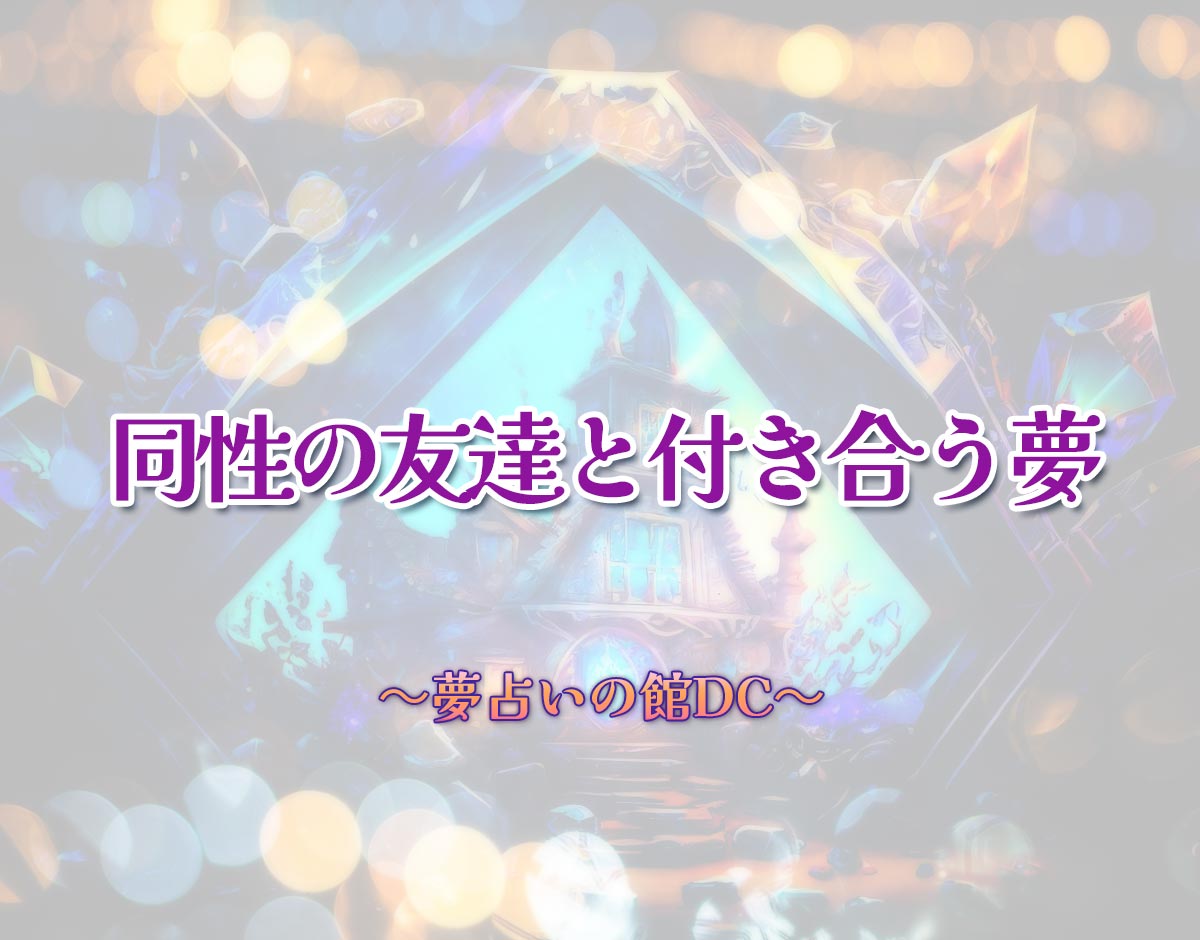 「同性の友達と付き合う夢」の意味とは？【夢占い】恋愛運、仕事運まで徹底分析を解説