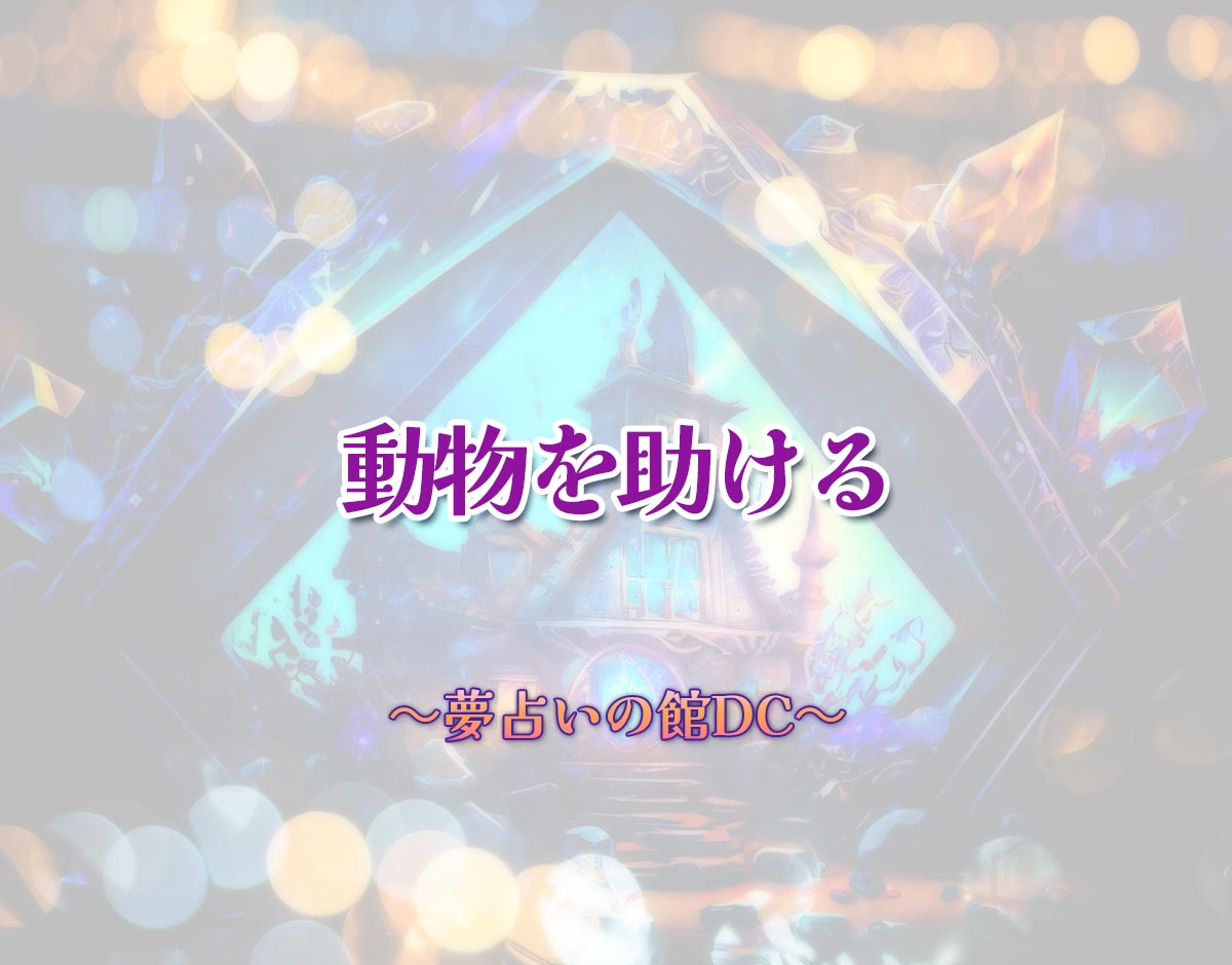 「動物を助ける」の意味とは？【夢占い】恋愛運、仕事運まで徹底分析を解説