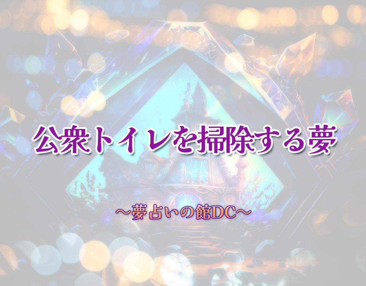 「公衆トイレを掃除する夢」の意味とは？【夢占い】恋愛運、仕事運まで徹底分析を解説